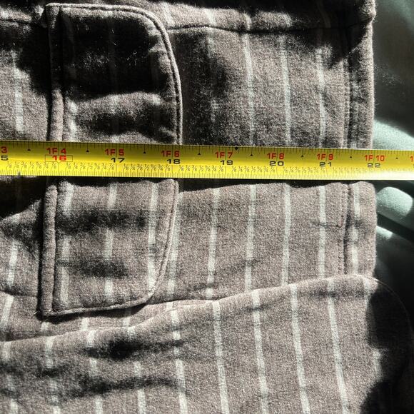 Dolan Women's Taupe Stripe Open Front Long Sleeve Jersey Blazer Size Large - Picture 7 of 7